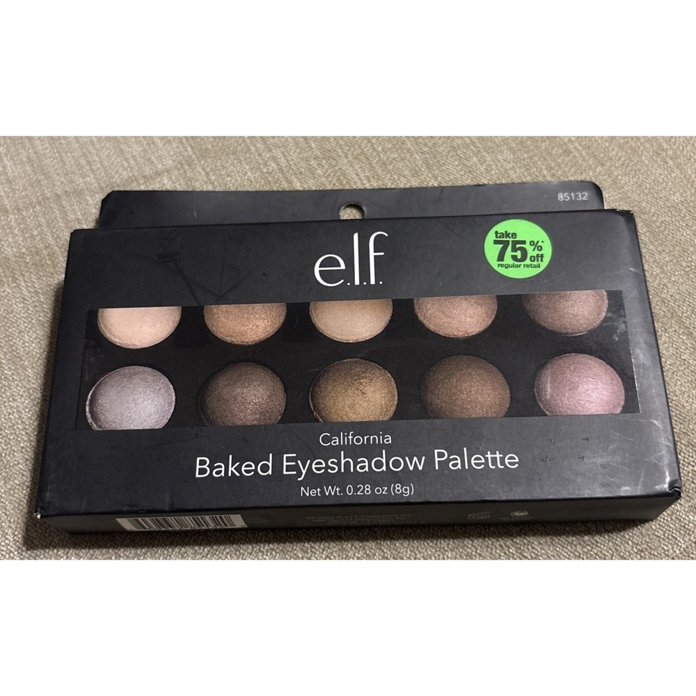 E.L.F. Baked Eyeshadow Palette #85132 CALIFORNIA ~ 10 Shades